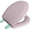 J&v Textiles J And V Textiles Round Wood Toilet Seat In Pink