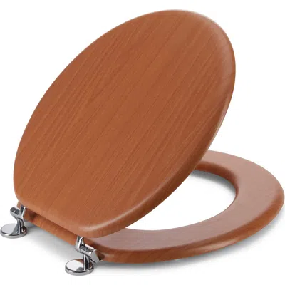 J&v Textiles J And V Textiles Round Wooden Toilet Seat