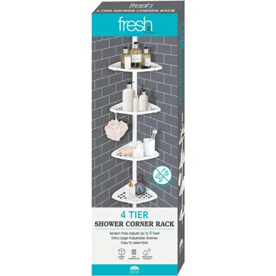 J&v Textiles J And V Textiles Rustproof Corner Shower Caddy In White