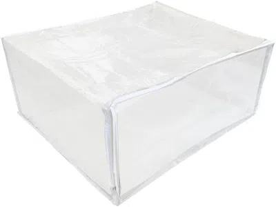 J&v Textiles Set Of 5 Clear Vinyl Zippered Storage Bags 25x21x11 Inch