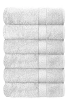 J&v Textiles J And V Textiles Set Of 6 Plush Towels In White