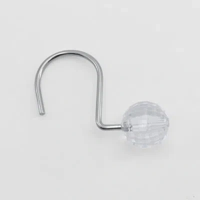 J&v Textiles Shower Curtain Hook Rings (12-pack) Crystal Clear Sphere