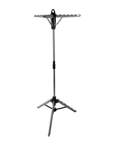 J&v Textiles Silver Foldable Tripod Garment Drying Rack In Black