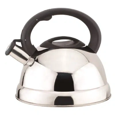 J&v Textiles Stainless Steel Whistling Tea Kettle, 3-quart In Silver