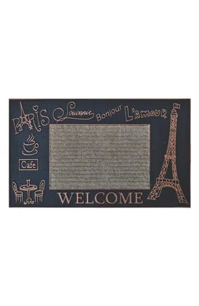 J&v Textiles J And V Textiles Welcome Outdoor Mat In Blue