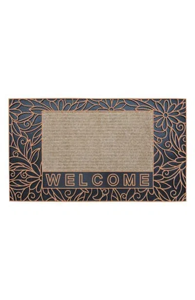J&v Textiles J And V Textiles Welcome Outdoor Mat In Blue