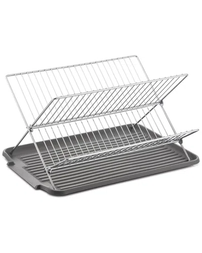 J&v Textiles X-shaped Stainless Steel Dish Rack In Gray
