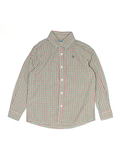 Pre-owned J. Bailey Kids' Long Sleeve Button Down Shirt In Green