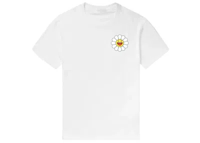 Pre-owned J Balvin Men's  Blanco X Takashi Murakami Flower Tee Shirt In White