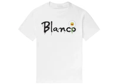 Pre-owned J Balvin Men's  Blanco X Takashi Murakami Script Tee Shirt In White