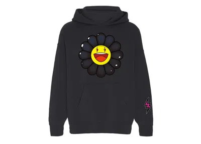 Pre-owned J Balvin Men's  X Takashi Murakami Flower Hoodie In Black