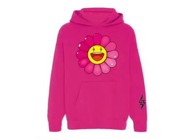 Pre-owned J Balvin Men's  X Takashi Murakami Flower Hoodie In Pink
