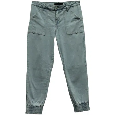 Pre-owned J Brand Arkin Cropped Jeans In Light Blue Cotton In Green
