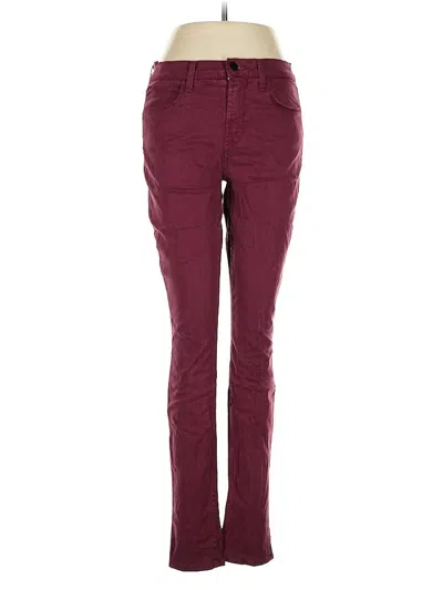 Pre-owned J Brand Casual Pants In Burgundy