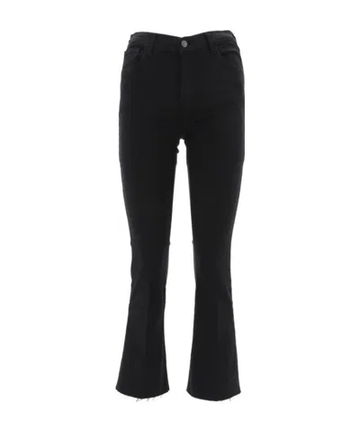 J Brand Cropped Flared Jeans In Black