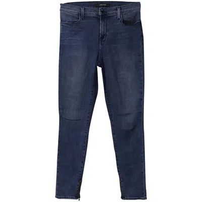 J Brand Cropped Leg Jeans In Blue Cotton Denim