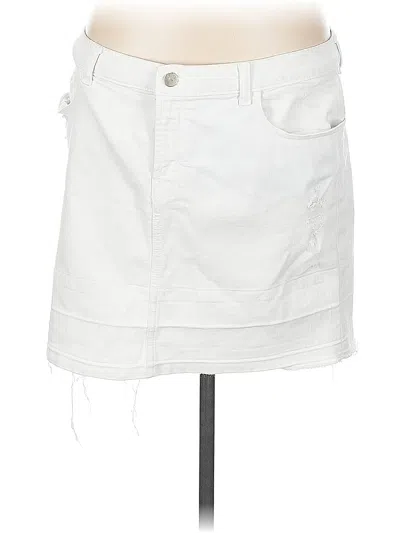 Pre-owned J Brand Denim Skirt In White