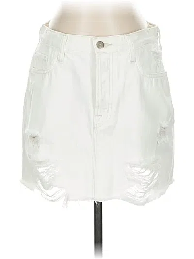 Pre-owned J Brand Denim Skirt In White