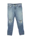 J Brand Distressed Boyfriend Jeans In Blue Cotton Denim In Blue
