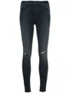 J Brand Distressed Skinny Jeans In Black