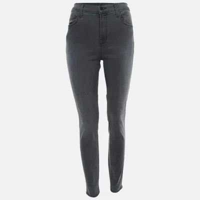 J Brand Grey Washed Denim Skinny Jeans M Waist 29" In Gray