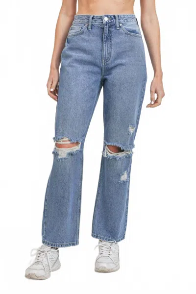 J Brand High Rise Straight Cropped Jeans In Blue