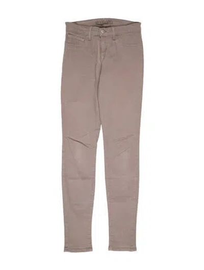 Pre-owned J Brand High-rise Skinny Leg Jeans In Gray