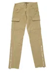 J Brand Houlihan Cargo Pants With Ankle Zip In Tan Cotton In Brown