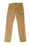 J Brand Houlihan Sahara Cargo Pants With Ankle Zip In Brown Cotton In Brown
