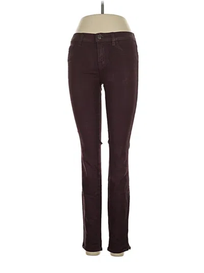 Pre-owned J Brand Jeans In Burgundy