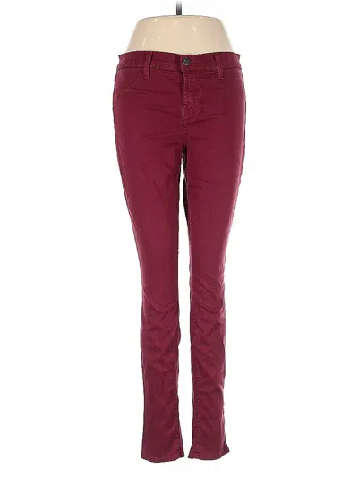 Pre-owned J Brand Jeggings In Burgundy