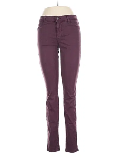 Pre-owned J Brand Jeggings In Burgundy
