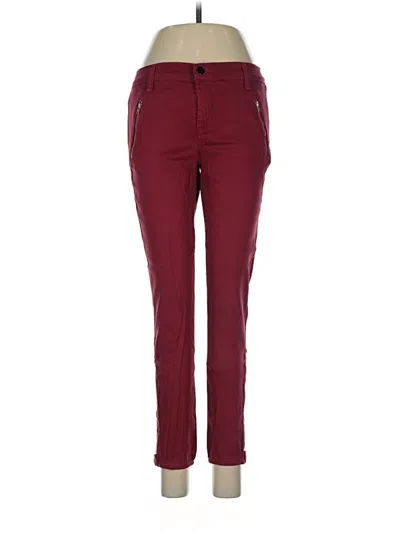 Pre-owned J Brand Jeggings In Burgundy