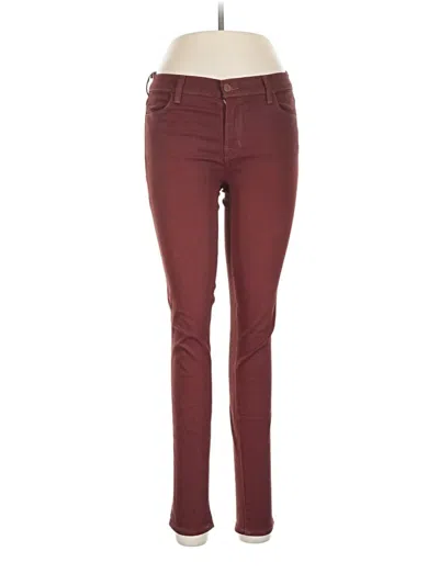 Pre-owned J Brand Jeggings In Burgundy