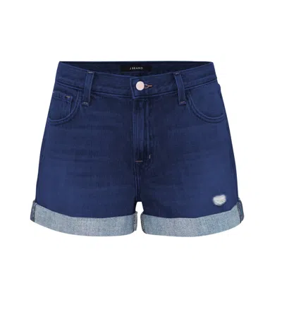 J Brand Johnny Mid Rise Shorts In Blue