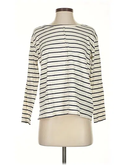 Pre-owned J Brand Long Sleeve Henley Shirt In White