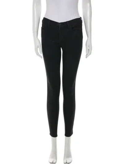 Pre-owned J Brand Low-rise Skinny Leg Jeans In Black
