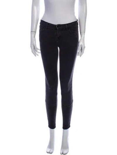 Pre-owned J Brand Low-rise Skinny Leg Jeans In Black
