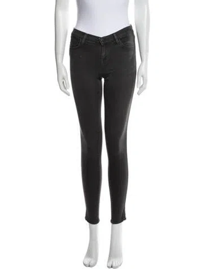 Pre-owned J Brand Low-rise Skinny Leg Jeans In Black