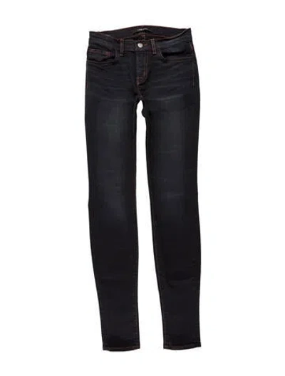 Pre-owned J Brand Low-rise Skinny Leg Jeans In Black