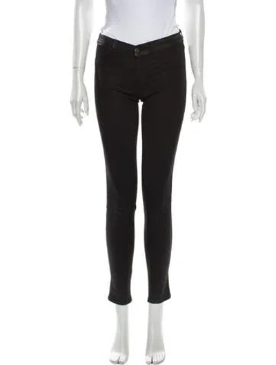Pre-owned J Brand Low-rise Skinny Leg Jeans In Black