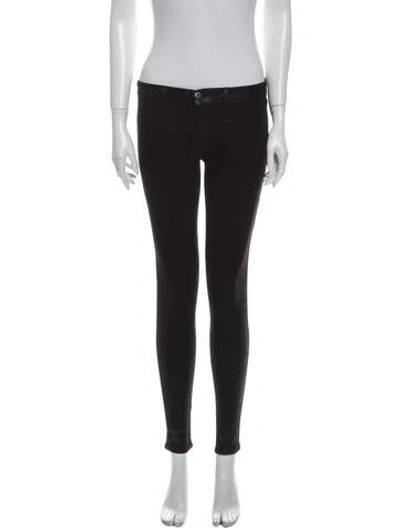 Pre-owned J Brand Low-rise Skinny Leg Jeans In Black
