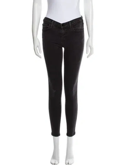 Pre-owned J Brand Low-rise Skinny Leg Jeans In Black