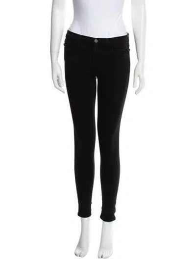 Pre-owned J Brand Low-rise Skinny Leg Jeans In Black