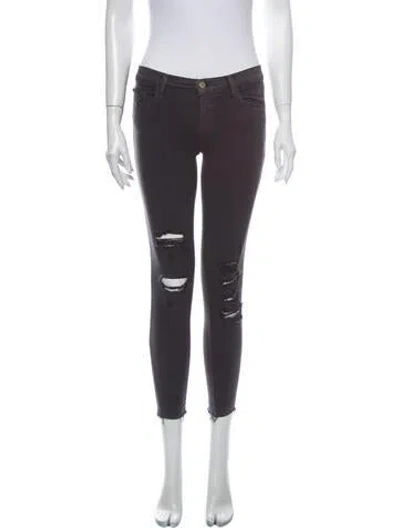 Pre-owned J Brand Low-rise Skinny Leg Jeans In Black