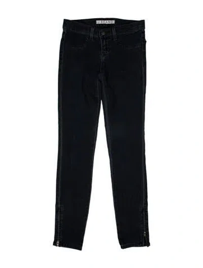 Pre-owned J Brand Low-rise Skinny Leg Jeans In Black