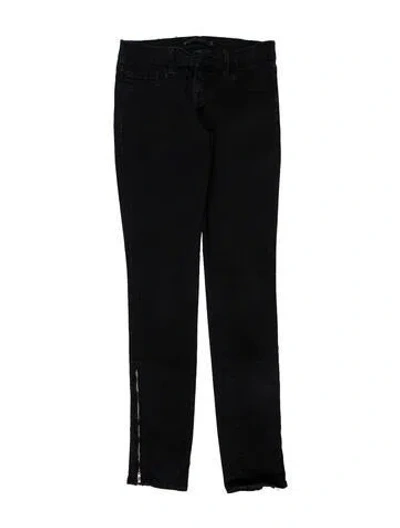 Pre-owned J Brand Low-rise Skinny Leg Jeans In Black