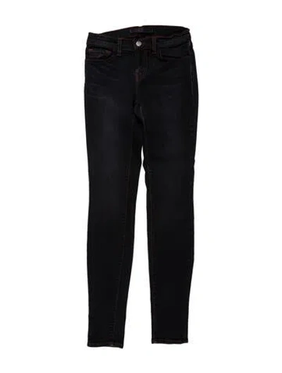 Pre-owned J Brand Low-rise Skinny Leg Jeans In Black