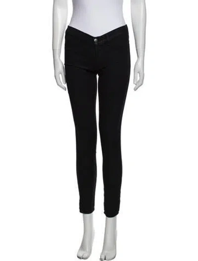 Pre-owned J Brand Low-rise Skinny Leg Jeans In Black