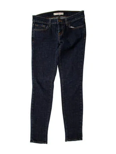 Pre-owned J Brand Low-rise Skinny Leg Jeans In Blue